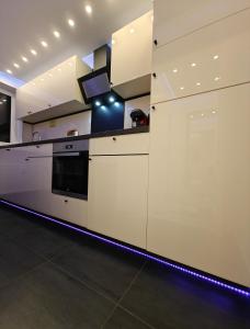O bucătărie sau chicinetă la Modern Apartments Neuburg O - NEU - 2 Zimmer, Komfort, Top Ausgestattet, Smart TV, Wi-Fi