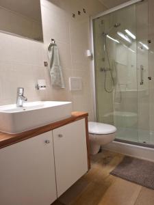 Koupelna v ubytování Ferienwohnung Steinbock + 14 fotografií