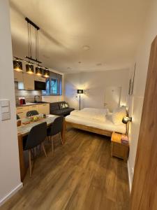 Letto o letti in una camera di Appartements Stuhleckblick