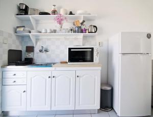 Kuchyň nebo kuchyňský kout v ubytování Alkyon Studios