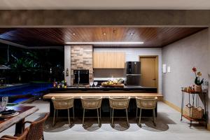 Nhà bếp/bếp nhỏ tại Casa Manawa Milagres