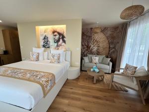 Voodi või voodid majutusasutuse APATOA Beach & Garden Village toas