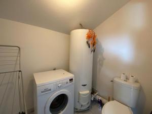 卡布勒通Spacieux Duplex en Centre-Ville avec Parking et Animaux Acceptés - FR-1-413-254的配有洗衣机和卫生间的浴室