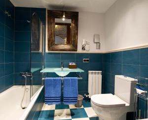 Koupelna v ubytování Hostal Raices