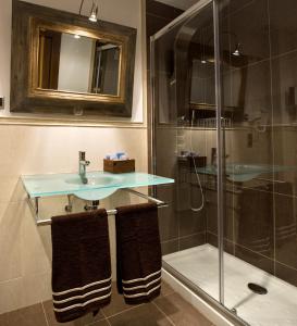 Koupelna v ubytování Hostal Raices