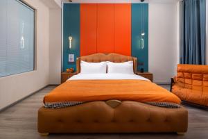 Letto o letti in una camera di Lansheng Lucky Light Luxury Smart B&B
