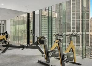 Fitnesscentret og/eller fitnessfaciliteterne på Skyline Retreat 3-Bedroom with Pool, Sauna, Gym and Parking