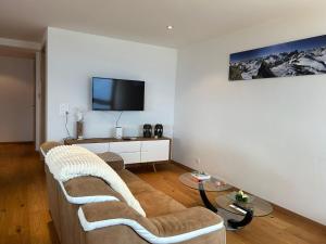 TV a/nebo společenská místnost v ubytování Apartment in Veysonnaz near Ski Lift