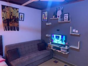 TV a/nebo společenská místnost v ubytování Marks crib