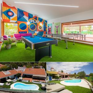 dom ze stołem bilardowym na dziedzińcu w obiekcie CASA GRAN CANARIA - Gran Canaria Stays w mieście Maspalomas