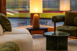 A seating area at Hotel D - Basel - Fully Renovated 2025
