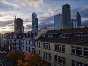 Udsigt til Frankfurt am Main eller udsigt til byen taget fra hotellet