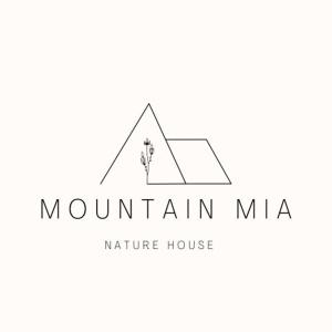 a logo for a nature house at Mountain Mia in Šišava