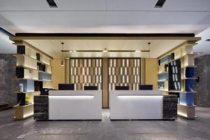Khu vực ghế ngồi tại Starry Sky Garden Hotel Wuhan Hankou Railway Station Zhuyeshan Subway Station Branch