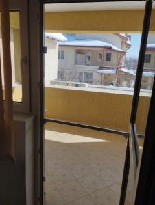 a view from the door of a balcony at Vila Elena in Bucharest