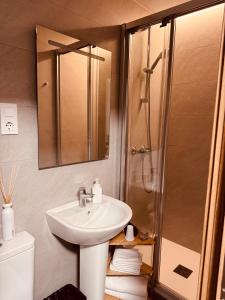 Koupelna v ubytování Hostal Patria Madrid