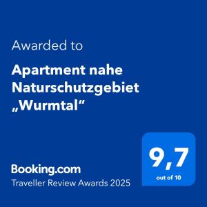 uno schermo blu con le parole spiegate per la nomina rende la ncertiologistunknifedir di Apartment nahe Naturschutzgebiet „Wurmtal“ a Würselen