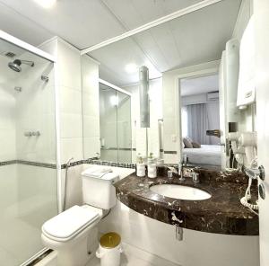 Baðherbergi á Flat Hotel Moema Ibirapuera