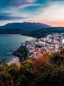 a small town on the shore of a body of water at Balcon del Alba VUT N1238 in Lastres