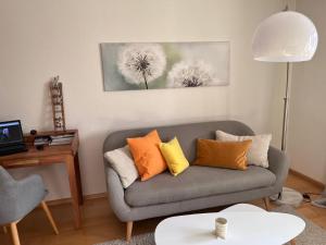 Posezení v ubytování Lichtdurchflutete Wohnung