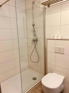 Koupelna v ubytování Gästehaus Ludwig + 12 fotografií