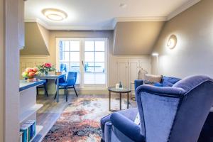 Χώρος καθιστικού στο Schöne Ferienwohnung In Morsum