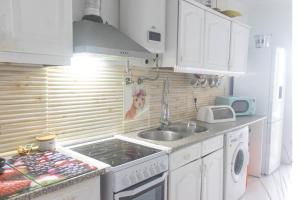 Kuchyň nebo kuchyňský kout v ubytování Alojamento Avenida da Praia - Almograve