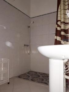 Koupelna v ubytování Casa Tota