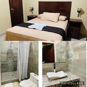 Koupelna v ubytování Hotel San Sebastian