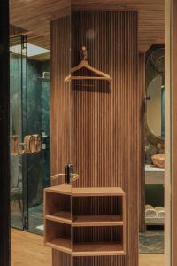 a bathroom with a sink and a mirror at Selvario 36 Hotel in Medellín +28 photos