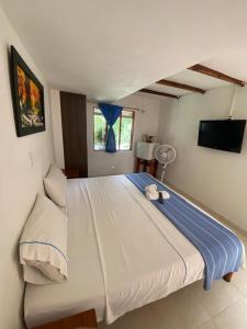 Hotel Davilejas客房内的一张或多张床位