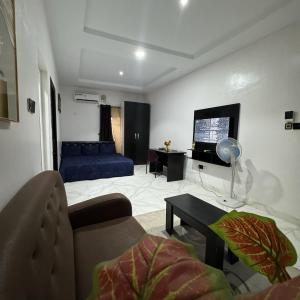 TV a/nebo společenská místnost v ubytování Satellite Apartment The Lux Studio Heaven 5