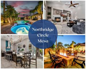 梅萨Northridge Mesa的带有“Northwestridge Circle Mexico”字样的照片拼贴画