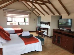 TV a/nebo společenská místnost v ubytování hotel el portal de las Flores, Alojamiento Rural