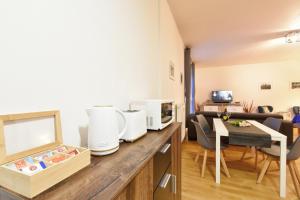 Kuchyň nebo kuchyňský kout v ubytování Karlsbad Apartment + 18 fotografií