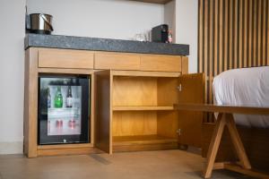 Kuchyň nebo kuchyňský kout v ubytování Amaranto Bacalar Hotel Boutique