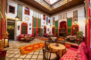 Posezení v ubytování Riad Amira Luxury Palace