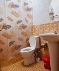 ナクルにあるHavan Furnished Apartments-Milimani N8のトイレと洗面台付きのバスルーム