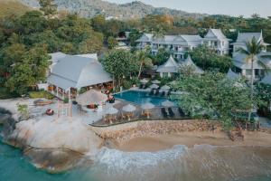 an aerial view of a resort with a swimming pool at Rocky's Boutique Resort - Veranda Collection Samui in Lamai