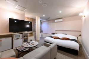 TV a/nebo společenská místnost v ubytování HOTEL FARINA DOLCE (Adult Only)