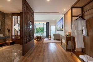 Postel nebo postele na pokoji v ubytování Z HOTEL- Qingchengshan