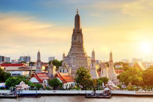 Nespecifikovaný výhled na destinaci Bangkok nebo výhled na město při pohledu z hotelu