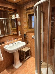 Koupelna v ubytování Romantik Hotel U Raka + 37 fotografií