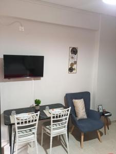 TV a/nebo společenská místnost v ubytování Charming Studio