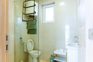 Koupelna v ubytování Pool House Paun