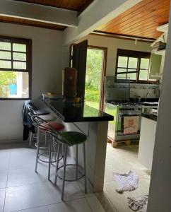 Kuchyň nebo kuchyňský kout v ubytování Nature Cottage