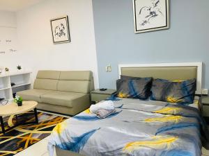 Ένα ή περισσότερα κρεβάτια σε δωμάτιο στο Evo Suites Bangi homestay free parking & wifi +25 φωτογραφίες