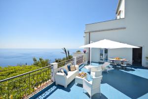 a villa with a view of the ocean at Villa Azzurra in Conca dei Marini