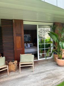 Balkón nebo terasa v ubytování Tourterelle Garden Room
