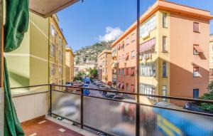 a balcony with a view of a street and buildings at 1 Bedroom Beautiful Apartment In Recco in Recco